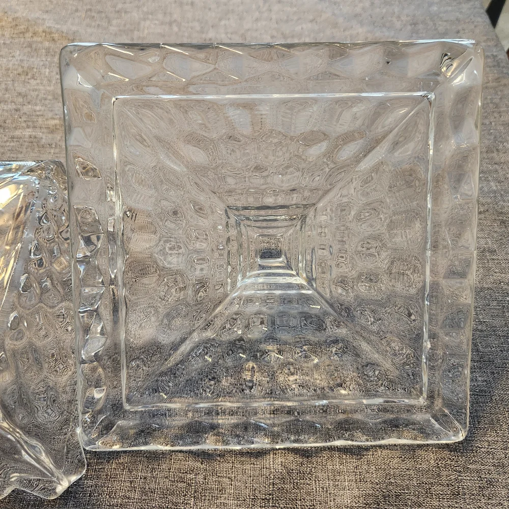 VTG Fostoria American Clear Wedding Bowl With Lid /Candy Dish/Compote HEAVY! - Picture 10 of 16